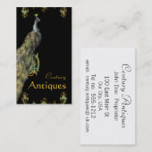 Zakelijke profielkaart met Peacock en Scrolls Visitekaartje (Voorkant / Achterkant)