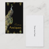 Zakelijke profielkaart met Peacock en Scrolls Visitekaartje (Voorkant / Achterkant)