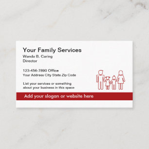 Zakelijke profielkaarten van het Family Services C Visitekaartje