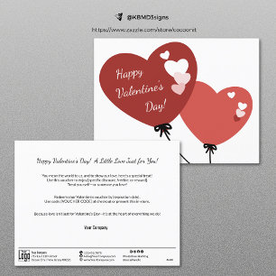 Zakelijke Promo Happy Valentijnsdag Voucher Kaart