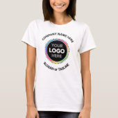 Zakelijke Promo T-Shirt - Rond Logo & Bericht (Voorkant)