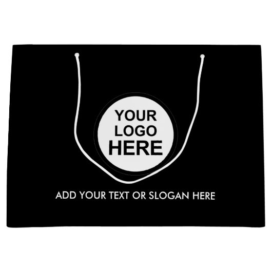 Zakelijke promotie | Aangepaste Logo grote winkels Groot Cadeauzakje (Voorkant)