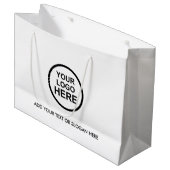 Zakelijke Promotie | Aangepaste Logo Winkelen Groo Groot Cadeauzakje (Voorkant Gekanteld)