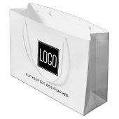 Zakelijke promotie | Aangepaste Logo Winkelen Groot Cadeauzakje (Achterkant Gekanteld)