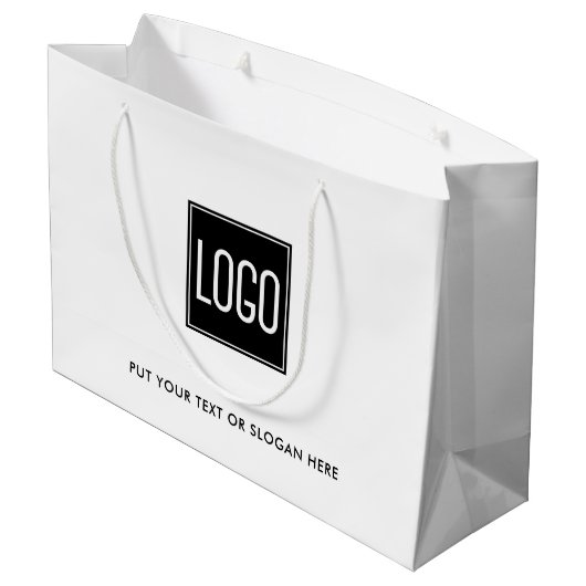 Zakelijke promotie | Aangepaste Logo Winkelen Groot Cadeauzakje (Achterkant Gekanteld)