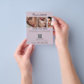 Zakelijke Promotie Beauty Haar Nagelsalon Paarse Flyer (Hand)