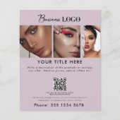 Zakelijke Promotie Beauty Haar Nagelsalon Paarse Flyer (Voorkant)