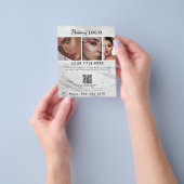 Zakelijke Promotie Beauty Haar Nail Salon Marmer Flyer (Hand)