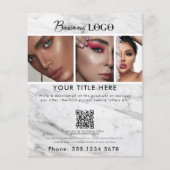 Zakelijke Promotie Beauty Haar Nail Salon Marmer Flyer (Voorkant)