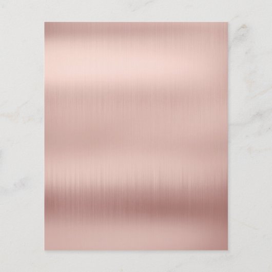 Zakelijke Promotie Beauty Haarsalon Roos Goud Flyer (Achterkant)