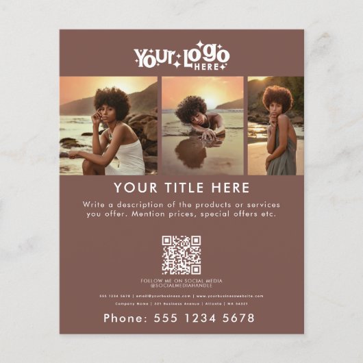 Zakelijke promotie Beauty Hair Nail Terracotta Flyer (Voorkant)