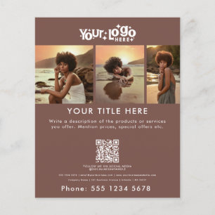 Zakelijke promotie Beauty Hair Nail Terracotta Flyer