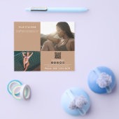 Zakelijke Promotie Foto QR Code Modern Bruin Flyer (Enkel)