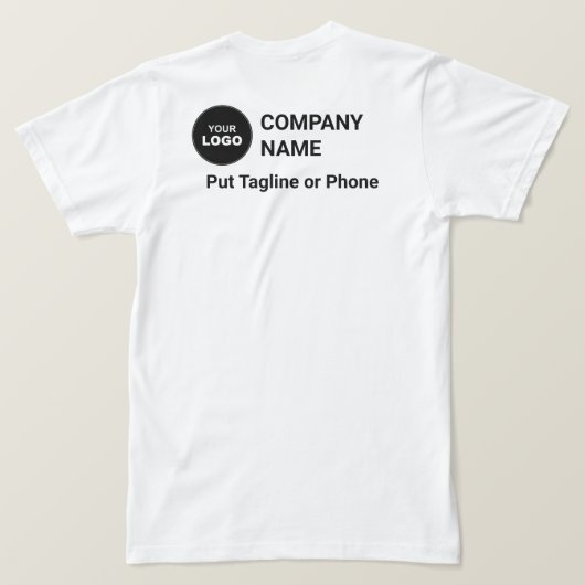 Zakelijke promotie Logo gepersonaliseerd T-shirt (Design achterkant)