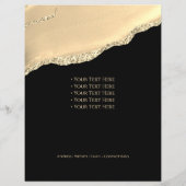 Zakelijke promotie met Classy Gold Agate & Glitter Flyer (Achterkant)