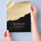 Zakelijke promotie met Classy Gold Agate & Glitter Flyer (Hand)