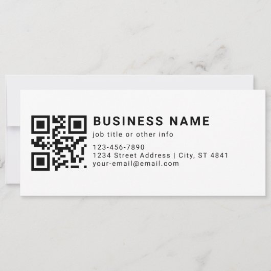 Zakelijke Promotie QR Code Kaart (Voorkant)