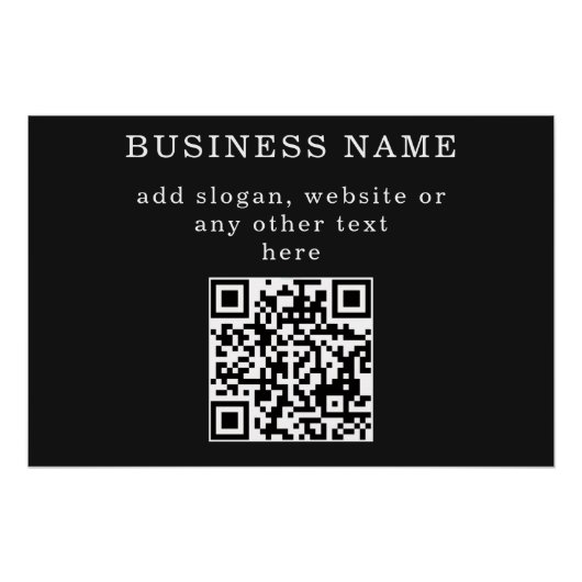 Zakelijke promotie QR-code Perfect Poster (Voorkant)