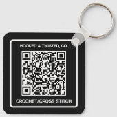 Zakelijke Promotie QR Code Sleutelhanger (Achterkant)