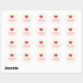 Zakelijke promotie - Roze Rose Ronde Sticker (Vel)