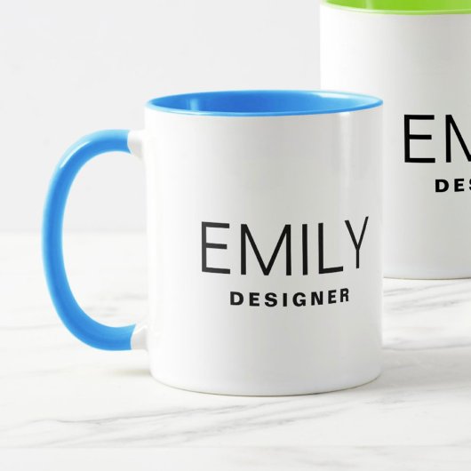 Zakelijke promotie Voeg Jouw naam toe Twee Tone Bl Mok