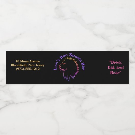 Zakelijke promotie waterfles etiket (Enkel label)