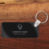 Zakelijke promotie Zwart Sleutelhanger (Voorkant)