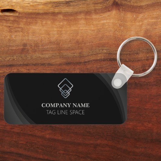 Zakelijke promotie Zwart Sleutelhanger (Voorkant)