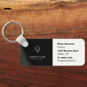 Zakelijke promotie Zwart Sleutelhanger (Achterkant)