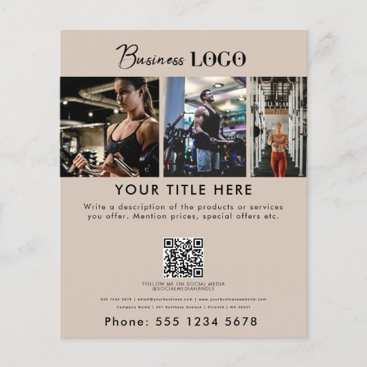 Zakelijke Promotionele Fitness Personal Trainer Flyer (Voorkant)