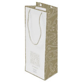 Zakelijke promotionele moderne, elegante wijnbouwt wijn cadeautas (Achterkant Gekanteld)