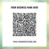 Zakelijke promotionele QR-code vensterstickersjabl Raamsticker (Vel 3)