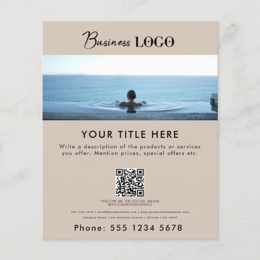 Zakelijke promotionele schoonheid haar spa make-up flyer (Voorkant)