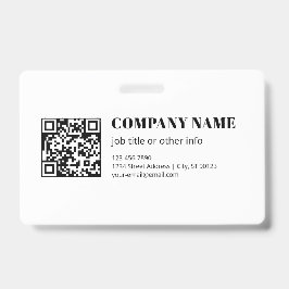 Zakelijke QR-code & Bewerkbare Retro-Moderne Tekst Badge