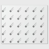 Zakelijke QR-code & Bewerkbare Retro-Moderne Tekst Cadeaupapier (Vlak)