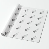 Zakelijke QR-code & Bewerkbare Retro-Moderne Tekst Cadeaupapier (Uitgerold)