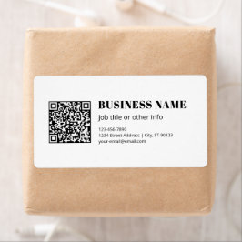 Zakelijke QR-code & Bewerkbare Retro-Moderne Tekst Etiket