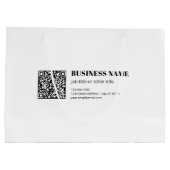 Zakelijke QR-code & Bewerkbare Retro-Moderne Tekst Groot Cadeauzakje (Achterkant)