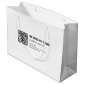 Zakelijke QR-code & Bewerkbare Retro-Moderne Tekst Groot Cadeauzakje (Achterkant Gekanteld)