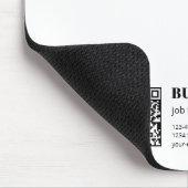 Zakelijke QR-code & Bewerkbare Retro-Moderne Tekst Muismat (Hoek)