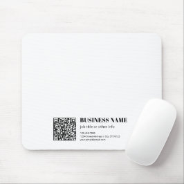 Zakelijke QR-code & Bewerkbare Retro-Moderne Tekst Muismat