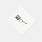 Zakelijke QR-code & Bewerkbare Retro-Moderne Tekst Servet (Hoek)