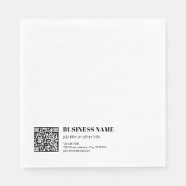 Zakelijke QR-code & Bewerkbare Retro-Moderne Tekst Servet