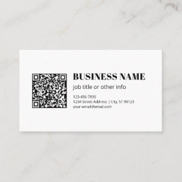 Zakelijke QR-code & Bewerkbare Retro-Moderne Tekst Visitekaartje