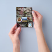 Zakelijke QR-code donkere foto-advertenties op maa Flyer (Hand)