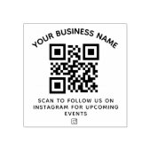 Zakelijke QR-code en aangepaste tekst ronde Sticke Rubberstempel (Afrduk)
