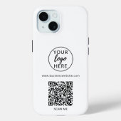 Zakelijke QR-code en bedrijfslogo Case-Mate iPhone Case (Achterkant)