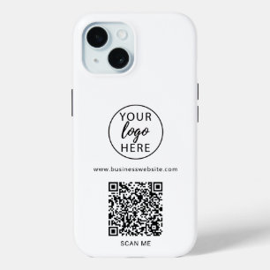 Zakelijke QR-code en bedrijfslogo iPhone 15 Case