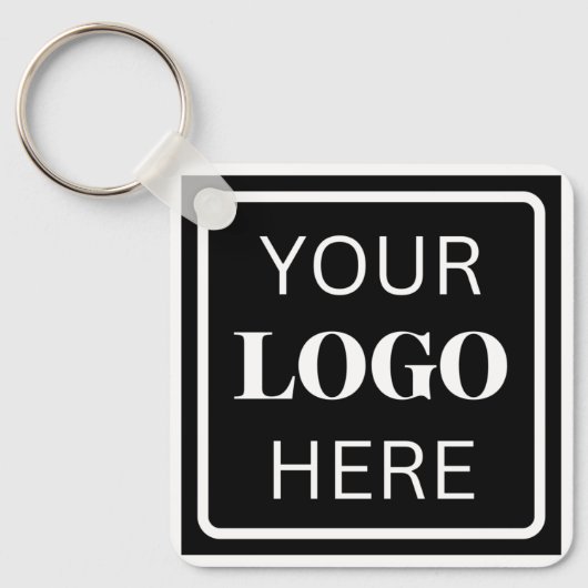 Zakelijke QR-code en Logo Basic Sleutelhanger (Voorkant)