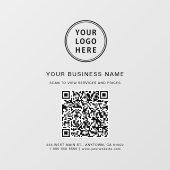 Zakelijke QR-code en logo Raamsticker (Vel)